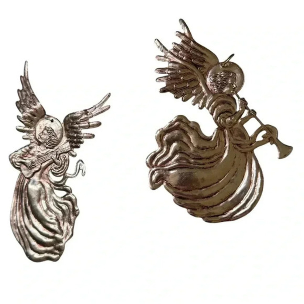 Vintage Metal Angel Ornaments